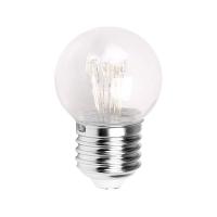 Ретро-лампа светодиодная диаметр 45мм, E27, 6 LED, 2Вт, ТЕПЛЫЙ БЕЛЫЙ, прозрачная колба, 230В NEON-NIGHT
