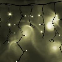 Гирлянда светодиодная Бахрома (Айсикл) 5,6x0,9м 240 LED ТЕПЛЫЙ БЕЛЫЙ черный каучук 3,3мм IP67 постоянное свечение 230В нужен блок 315-000 NEON-NIGHT