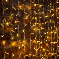 Гирлянда светодиодная Занавес 2х3м 600 LED ТЕПЛЫЙ БЕЛЫЙ белый ПВХ IP65 постоянное свечение 230В нужен блок 303-500-1 NEON-NIGHT