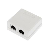 Розетка компьютерная внешняя, 2-порта RJ-45 (8P8C), STP, CAT 6 REXANT