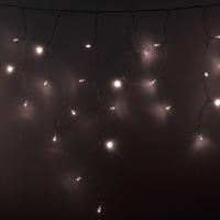 Гирлянда светодиодная Бахрома (Айсикл) 4,8х0,6м 176 LED ТЕПЛЫЙ БЕЛЫЙ прозрачный ПВХ IP65 постоянное свечение 230В нужен блок 303-500-1 NEON-NIGHT