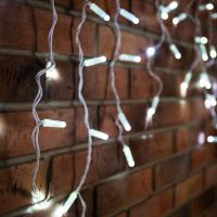 Гирлянда светодиодная Бахрома (Айсикл) 4,8х0,6м 176 LED БЕЛЫЙ белый ПВХ IP65 постоянное свечение 230В нужен блок 303-500-1 NEON-NIGHT