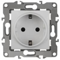 12-2102-01 ЭРА Розетка 2P+E Schuko со шторками, 16АХ-250В, Эра12, белый