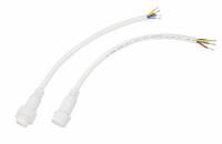 Соединительный кабель (4pin) герметичный (IP67) 4х0.75мм²  белый  REXANT