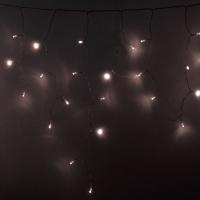 Гирлянда светодиодная Бахрома (Айсикл) 2,4х0,6м 88 LED ТЕПЛЫЙ БЕЛЫЙ прозрачный ПВХ IP65 постоянное свечение 230В нужен блок 303-500-1 NEON-NIGHT