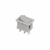 Переключатель клавишный 250В 6А (3с) ON-ON серый Mini REXANT