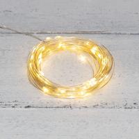 Гирлянда светодиодная Роса 5 м, 50LED, ТЕПЛЫЙ БЕЛЫЙ, IP20, USB NEON-NIGHT