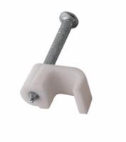 Крепеж кабеля плоский 4х2 мм, белый (50 шт/уп) REXANT