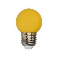 Лампа светодиодная, диаметр 45мм, E27, 5 LED, 2Вт, ЖЕЛТЫЙ, 230В NEON-NIGHT