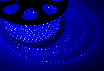 Лента светодиодная 220В, SMD5050, 60 LED/м, Синий, 13х8мм, IP67 NEON-NIGHT