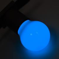 Лампа светодиодная, диаметр 45мм, E27, 5 LED, 2Вт, СИНИЙ, 230В NEON-NIGHT