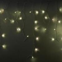Гирлянда светодиодная Бахрома (Айсикл) 5,6x0,9м 240 LED ТЕПЛЫЙ БЕЛЫЙ белый каучук 3,3мм IP67 эффект мерцания 230В нужен блок 315-001 NEON-NIGHT