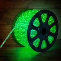 Дюралайт LED двухжильный 230В 13мм 24 LED/м ЗЕЛЕНЫЙ постоянное свечение модуль 2м бухта 100м NEON-NIGHT