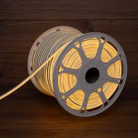 Гибкий неон 8х16мм двухсторонний 120 LED/м ТЕПЛЫЙ БЕЛЫЙ 230В бухта 100м (с комплектом подключения) NEON-NIGHT