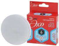ECO LED GX-6W-840-GX53 ЭРА (диод, таблетка, 6Вт, нейтр, GX53) (10/100/6300)