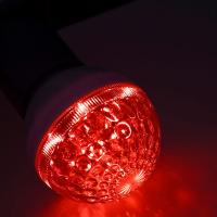 Лампа шар e27 10 LED Ø50мм красная 24В (постоянное напряжение)