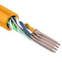 Кабель витая пара U/UTP, CAT 5e, ZH нг(А)-HF, 4PR, 24AWG, INDOOR, SOLID, оранжевый, 305м REXANT