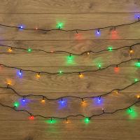 Гирлянда Твинкл Лайт 6 м, темно-зеленый ПВХ, 40 LED, цвет мультиколор