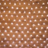 Гирлянда Сеть 1,5х1,5м, прозрачный ПВХ, 150 LED Белые