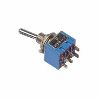 Тумблер 250V 3А (6c) ON-ON двухполюсный Micro (MTS-202) REXANT