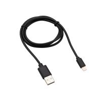 Кабель USB-A – Lightning, 2,4А, 1м, ПВХ, черный REXANT