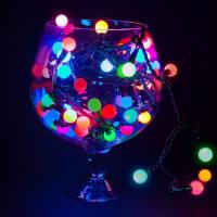 Гирлянда светодиодная Мультишарики Ø17,5мм 20м 200 LED RGB черный ПВХ IP65 быстрая смена цвета 230В нужен блок 303-500 NEON-NIGHT