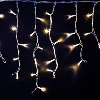 Гирлянда светодиодная Бахрома (Айсикл) 4,0х0,6м 128 LED БЕЛЫЙ белый каучук 3,3 мм IP67 постоянное свечение 230В нужен блок 315-001 NEON-NIGHT