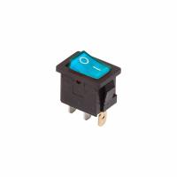 Выключатель клавишный 250В 6А (3с) ON-OFF синий с подсветкой Mini REXANT