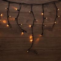 Гирлянда светодиодная Бахрома (Айсикл) 5х0,7м 152 LED ТЕПЛЫЙ БЕЛЫЙ черный каучук 2,3мм IP67 постоянное свечение 230В нужен блок 315-000 NEON-NIGHT