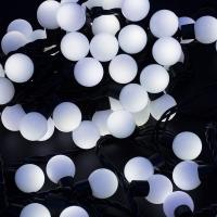 Гирлянда светодиодная Мультишарики Ø23мм 10м 80 LED БЕЛЫЙ черный каучук IP67 постоянное свечение 230В нужен блок 315-000 NEON-NIGHT