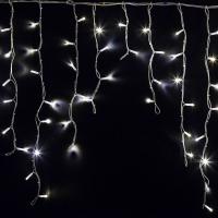 Гирлянда светодиодная Бахрома (Айсикл) 5,6x0,9м 240 LED БЕЛЫЙ белый каучук 3,3мм IP67 постоянное свечение 230В нужен блок 315-001 NEON-NIGHT