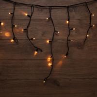 Гирлянда светодиодная Бахрома (Айсикл) 5х0,7м 152 LED ТЕПЛЫЙ БЕЛЫЙ черный каучук 2,3мм IP67 эффект мерцания 230В нужен блок 315-000 NEON-NIGHT