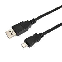 Кабель USB-A – micro USB, 1А, 1,8м, ПВХ, черный REXANT