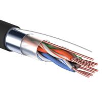 Кабель витая пара F/UTP, CAT 5e, PE, 4PR, 24AWG, OUTDOOR, SOLID, черный, 305м PROconnect