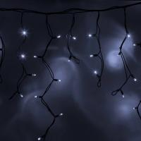 Гирлянда светодиодная Бахрома (Айсикл) 5,6x0,9м 240 LED БЕЛЫЙ черный каучук 3,3мм IP67 эффект мерцания 230В нужен блок 315-000 NEON-NIGHT