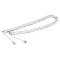 Шнур для телефонной трубки, витой RJ-10 (4P-4C), 2м, белый REXANT