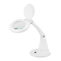 Лупа настольная 3D+12D с подсветкой 40 SMD LED, ø100мм, белая REXANT