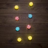 Гирлянда светодиодная Карамельки 1.5 м, прозрачный ПВХ, 10 LED, теплый белый, питание 2 х АА (батарейки не в комплекте)