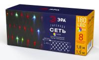 ENIS-01R ЭРА Гирлянда LED Сеть 1,8 м*1,5 м RGB 8 режимов, 220V, IP20 (60/720)