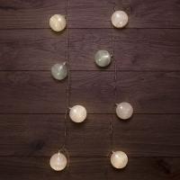 Тайские фонарики Вельвет 3,5 м, прозрачный ПВХ, 20 LED, теплый белый