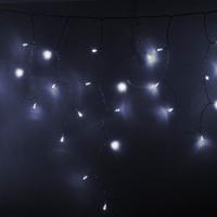 Гирлянда светодиодная Бахрома (Айсикл) 2,4х0,6м 88 LED БЕЛЫЙ прозрачный ПВХ IP65 постоянное свечение 230В блок в комплекте NEON-NIGHT