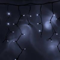 Гирлянда светодиодная Бахрома (Айсикл) 3,2х0,9м 120 LED БЕЛЫЙ черный каучук 3,3мм IP67 постоянное свечение 230В блок в комплекте NEON-NIGHT