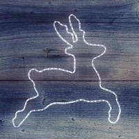 Светодиодная фигура из гибкого неона Снежинка 60x60см ТЕПЛЫЙ БЕЛЫЙ NEON-NIGHT