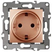12-2101-14 ЭРА Розетка 2P+E Schuko, 16АХ-250В, Эра12, медь (10/100/2500)