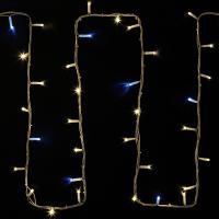 Гирлянда светодиодная Нить 20м 200 LED ТЕПЛЫЙ БЕЛЫЙ белый каучук IP67 эффект мерцания 230В соединяется нужен блок 315-001 NEON-NIGHT