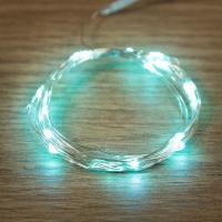 Гирлянда светодиодная Роса 2м, 20LED, БИРЮЗОВЫЙ, IP20, тонкий батарейный блок, 2хCR2032 в комплекте NEON-NIGHT