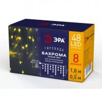 ENIB-01B ЭРА Гирлянда LED Бахрома 1,8 м*1,5 теплый свет 8 режимов 220V, IP20 (100/800)