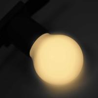 Лампа светодиодная, диаметр 45мм, E27, 5 LED, 2Вт, ТЕПЛЫЙ БЕЛЫЙ, 230В NEON-NIGHT