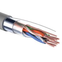 Кабель витая пара, F/UTP, CAT 5е, PVC, 4PR, 24AWG, INDOOR, SOLID, серый, 305м PROconnect