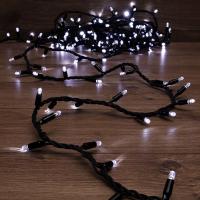Гирлянда светодиодная Нить 10м 200 LED БЕЛЫЙ черный каучук IP67 постоянное свечение 230В соединяется нужен блок 315-000 NEON-NIGHT